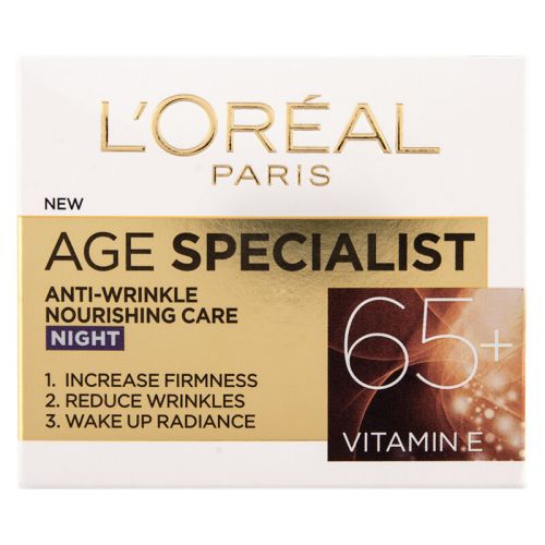L'Oréal Age Expert нощен крем против бръчки 65+ (50 мл)