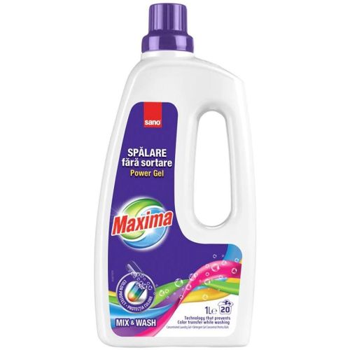 Sano Maxima Mix & Wash гел за пране, 20 пранета (1 л)