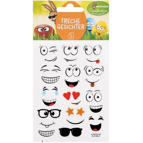 Heitmann великденски водни стикер "Весели усмивки", 2 листа (1 бр.)