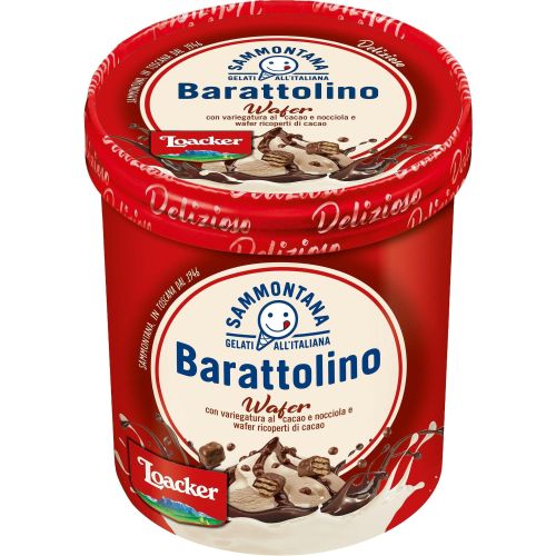 Sammontana Barattolino Wafles Loacker сладолед с вафли Loacker (800 мл)