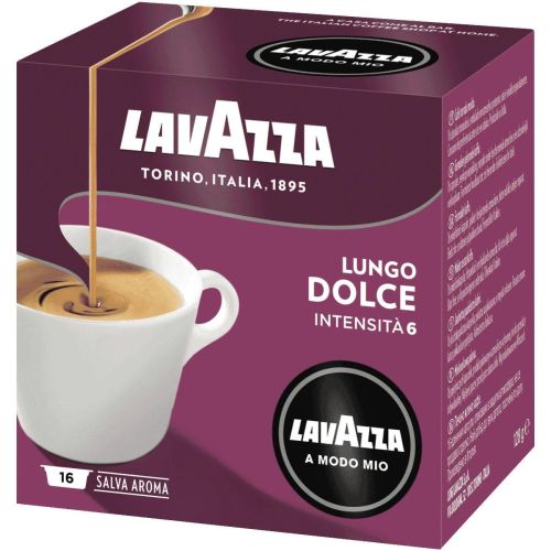 Lavazza Lungo Dolce кафе капсули съвместими с A Modo Mio (16 бр.)