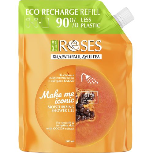 Nature of Agiva хидратиращ душ гел с екстракт от папая, пълнител (600 мл)