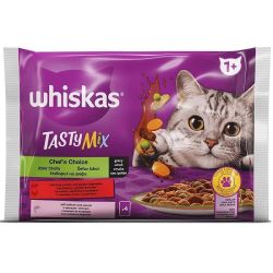Whiskas Tasty Mix пауч избор на готвача, 4 х 85 г (340 г)