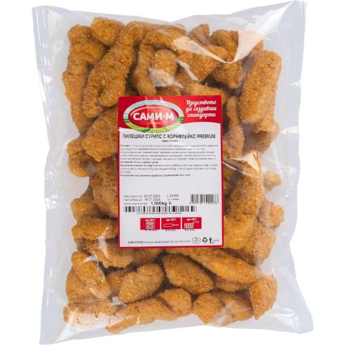 Сами-М замразено пилешко стрипс с корнфлейкс (1 кг)