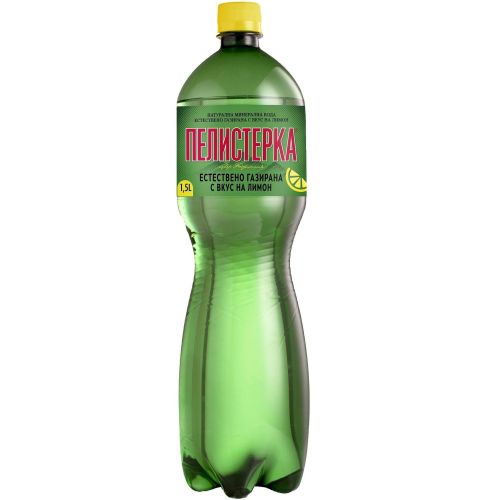 Пелистерка естествено газирана минерална вода с вкус на лимон (1.5 л)