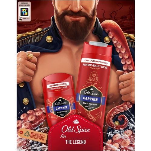 Old Spice Captain комплект душ гел 250 мл, део стик 50 мл (1 бр.)
