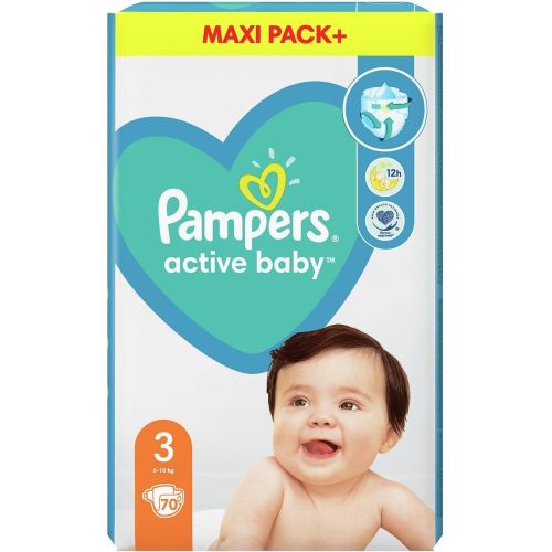 Pampers Active Baby пелени Midi 3, 6 кг - 10 кг (70 бр.)