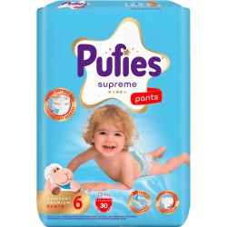 Pufies Supreme гащички XL 15+ кг (30 бр.)