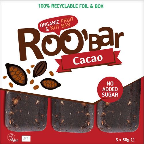 Roobar био какаов бар, 3 бр. х 30 г (90 г)