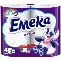 Emeka тоалетна хартия, трипластова, парадайс (4 бр.)