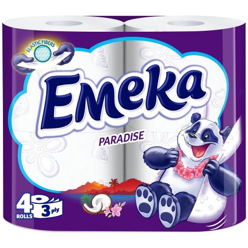 Emeka тоалетна хартия, трипластова, парадайс (4 бр.)