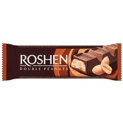 Roshen млечен шоколадов бар с фъстъци и фъстъчен пълнеж (29 г)