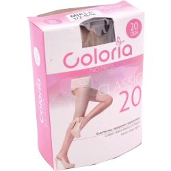 Coloria Classic еластични прозрачни чорапогащи 20 цвят черно, размер 3 (1 бр.)