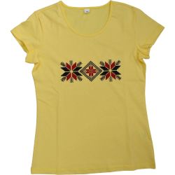 Yanev Sport Fashion дамска тениска с шевица, жълта, размер M