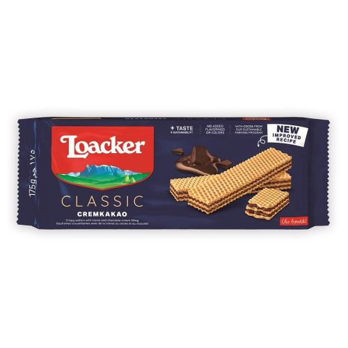 Loacker вафли крем какао (175 г)