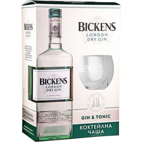 Bickens джин с подарък чаша (700 мл)