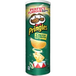 Pringles чипс със сирене и лук (165 г)