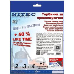 Nitec Filters 3 броя торбички за прахосмукачка, 2 филтъра за Samsung T603 (1 бр.)