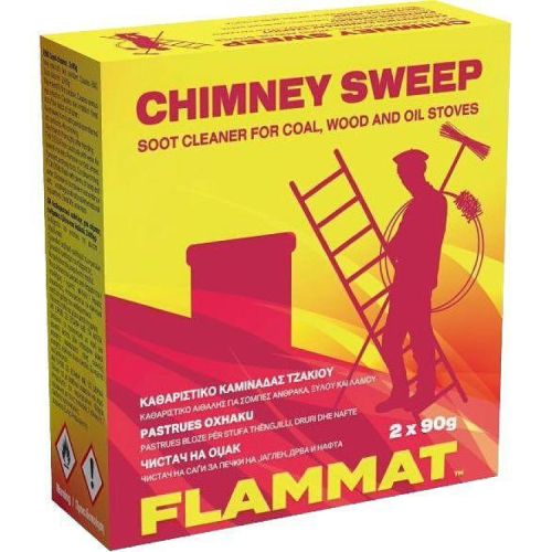 Flammat Chimney Sweep препарат за почистване на сажди, 2 бр. x 90 г (180 г)