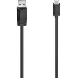 Hama кабел USB -C - Type C мъжко / USB 2.0 мъжко, 1 м, 480 Мbit/s (1 бр.)