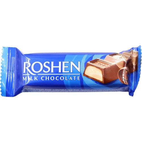 Roshen бар млечен шоколад с пълнеж крем брюле (33 г)