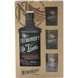 Nemiroff водка, промо пакет с три шота (700 мл)