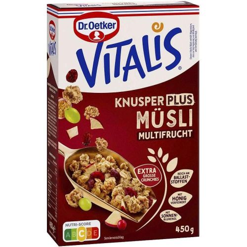 Dr. Oetker Vitalis хрупкаво мюсли с плодове (450 г)