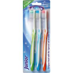 Beauty Formulas Junior детска четка за зъби с мек косъм, 8 - 12 години (3 бр.)