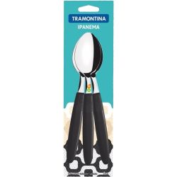 Tramontina лъжица с пластмасова дръжка черна (3 бр.)