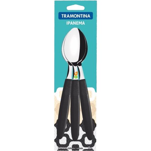 Tramontina лъжица с пластмасова дръжка черна (3 бр.)