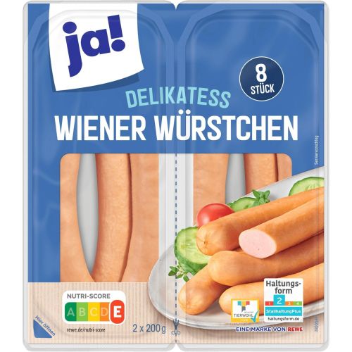 JA! виенски кренвирши, 8 бр. х 50 г (400 г)