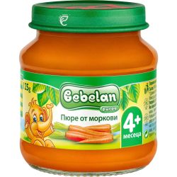 Bebelan био пюре моркови, 4+ месеца (125 г)