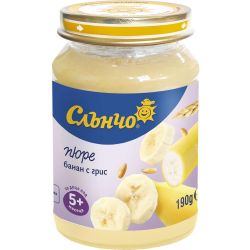 Слънчо десерт банан с грис, 5+ месеца (190 г)