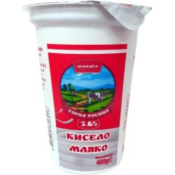 Мандра Горна Росица кисело мляко 3.6% (400 г)
