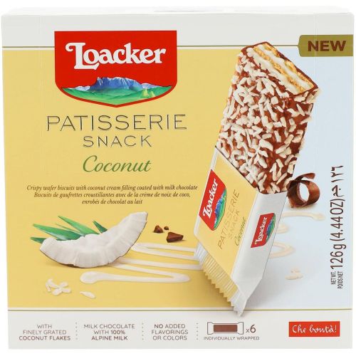 Loacker вафла Кокос 6 бр. x 21 г (126 г)
