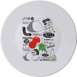 Bormioli Rocco Ronda чиния за пица с декор Pizza Recipe, 33 см (1 бр.)
