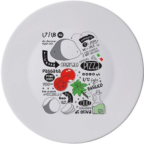 Bormioli Rocco Ronda чиния за пица с декор Pizza Recipe, 33 см (1 бр.)