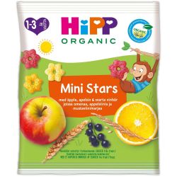 Hipp био зърнена закуска мини звездички (30 г)