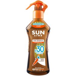 Sun Like слънцезащитно спрей масло за бърз загар SPF 30 (200 мл)