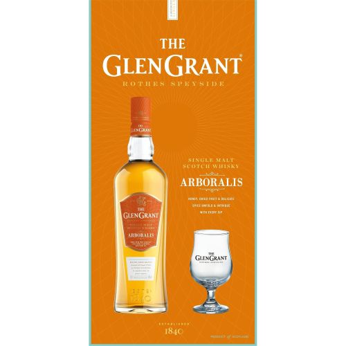 Glen Grant Arboralis Single Malt комплект шотландско уиски с чаша (700 мл)