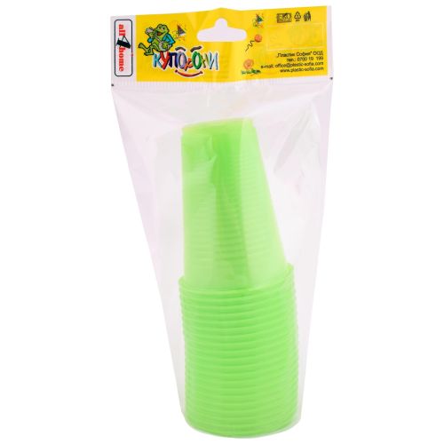 All4Home купорони цветни чаши 200 мл (20 бр.)