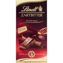 Lindt полугорчив шоколад с 52% какао (100 г)