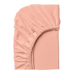 Dilios чаршаф с ластик от трико праскова, 90 см х 200 см х 25 см (1 бр.)