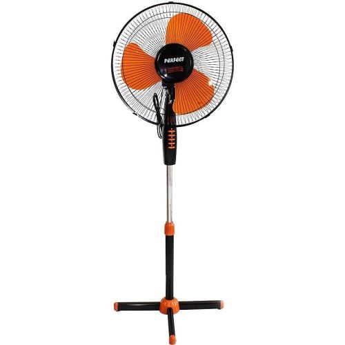 Muhler Perfect FM-3235, стоящ вентилатор, черно и оранжево, 16 инча (1 бр.)