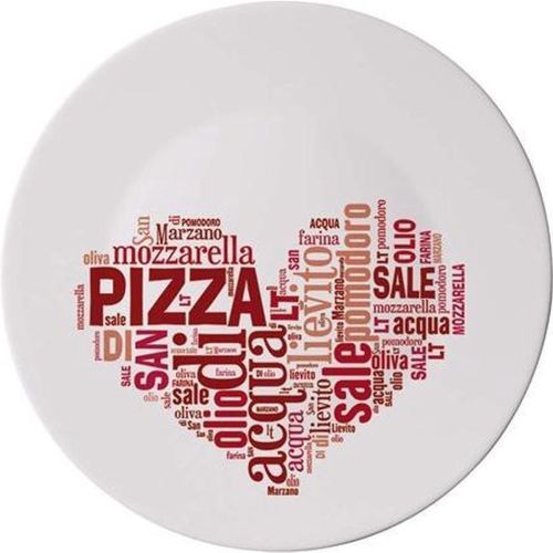 Bormioli Rocco Ronda чиния за пица с декор I Love Pizza, червена 33 см (1 бр.)