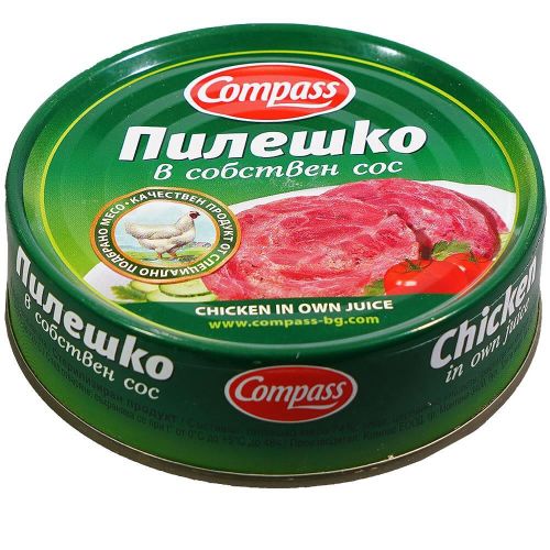 Компас пилешко месо в собствен сос (180 г)