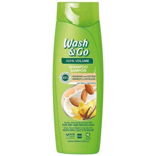 Wash & Go шампоан с ванилия и бадем (360 мл)