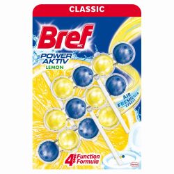 Bref Power Aktiv ароматизатор за тоалетна лимон, 3 бр. х 50 г (150 г)
