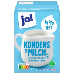 JA! кондензирано мляко 4% (340 г)