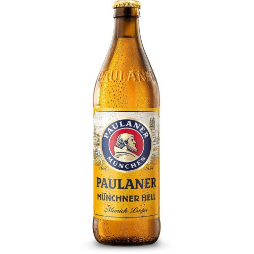 Paulaner Münchner Hell бира в стъклена бутилка (500 мл)